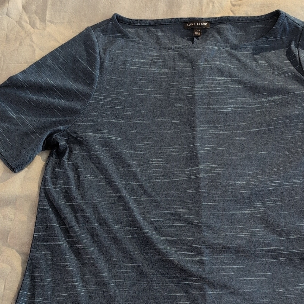 Lane Bryant Women's Blue Short Sleeve Tee - Size 14/16